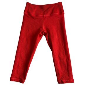 Avocado athletic leggings womens XS Small red capris cropped
